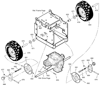 Wheels Diagram and Parts List for 632130X16D 2005 Briggs and Stratton Snow Blower